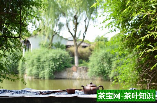 想要一个，这样的院子，沏茶看鱼。